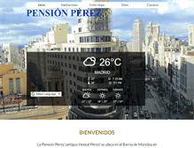 Tablet Screenshot of pensionperezmadrid.com